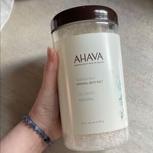 AHAVA Natural 32 Oz 900 grams Dead Sea Mineral Bath Salt